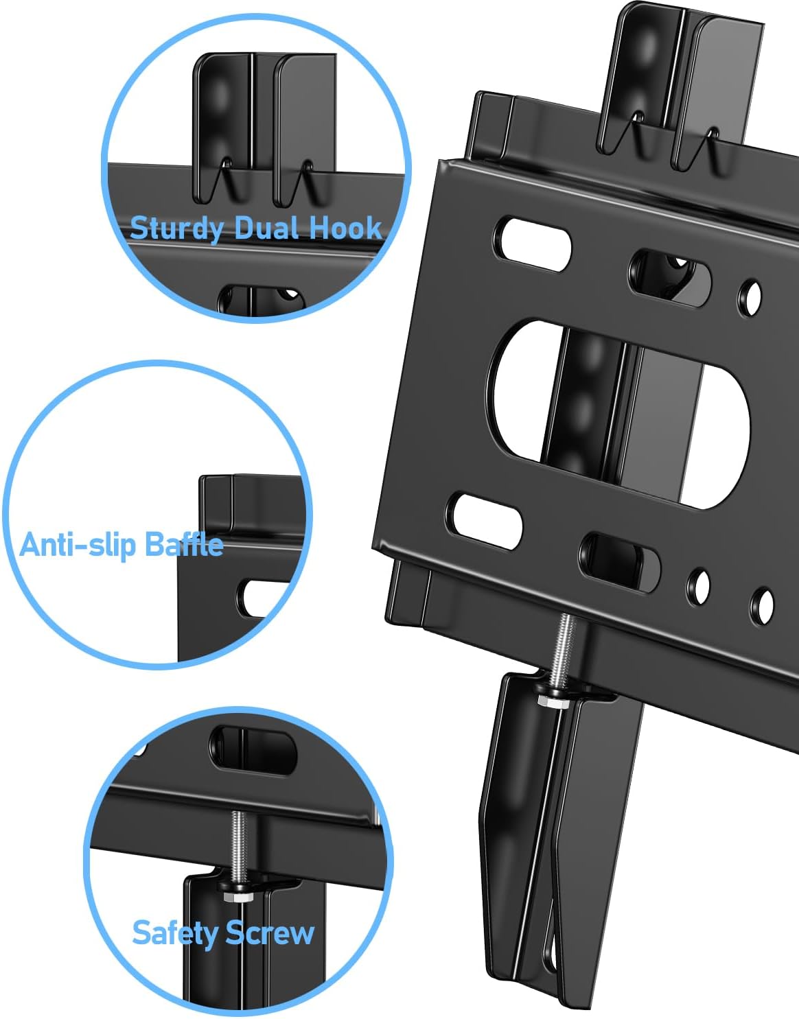 Detalle de Nuyoah Low-Profile Universal TV Wall Mount Bracket for 14–43 Inch Displays