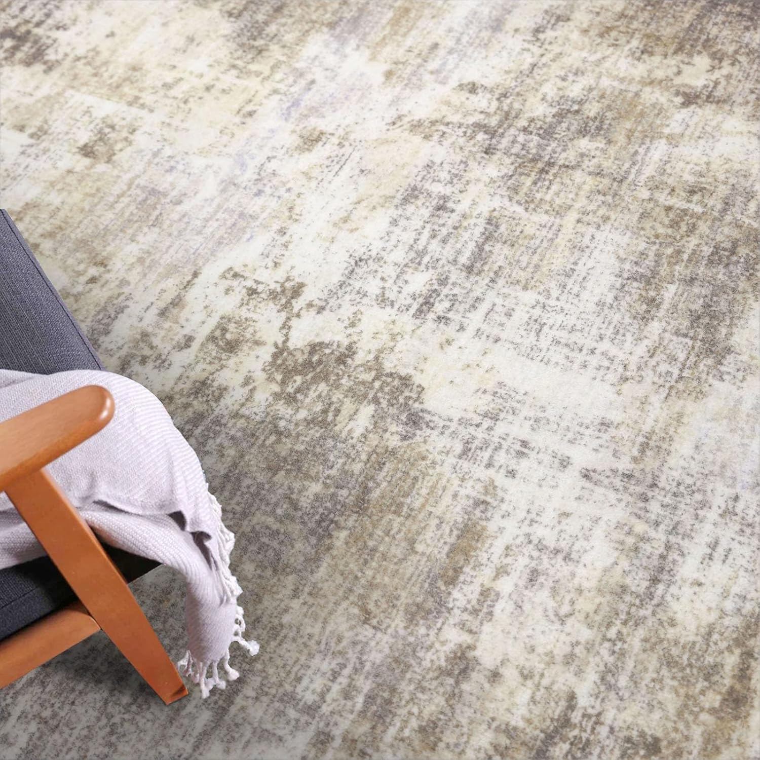 Thumbnail 6 de IOHOUZE Abstract Runner Rug 2x10 Ft: washable, non-slip modern entryway