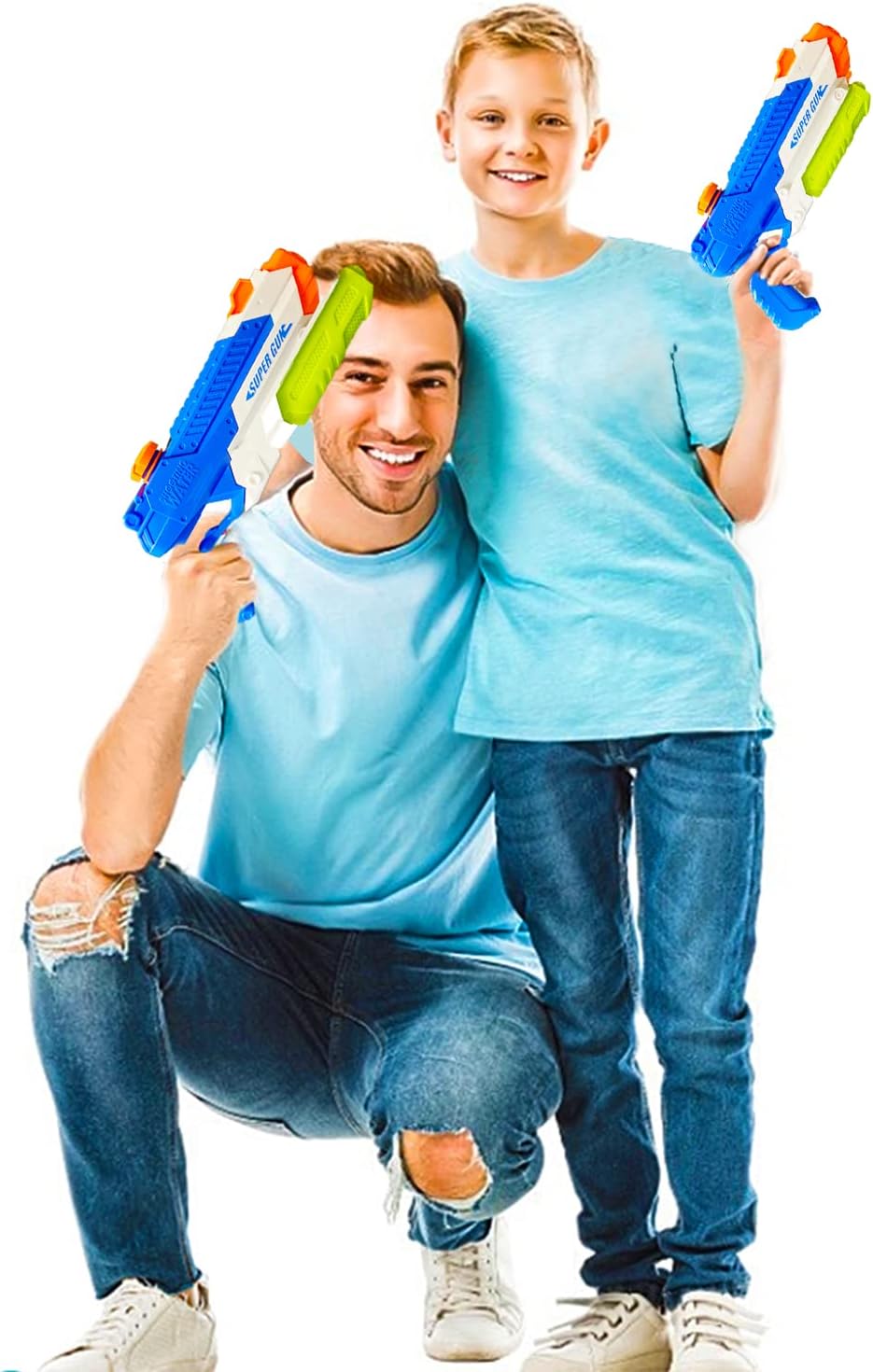 Thumbnail 6 de Water Guns for Kids - Summer Soaker Squirt Guns (2 Pack, 400CC) for 3+ | 12" x 6" ABS