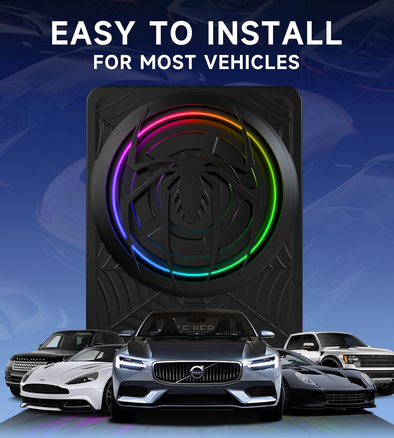 Thumbnail 6 de VIKEJIEBIV 1200W RGB Underseat Car Subwoofer & Amp Kit