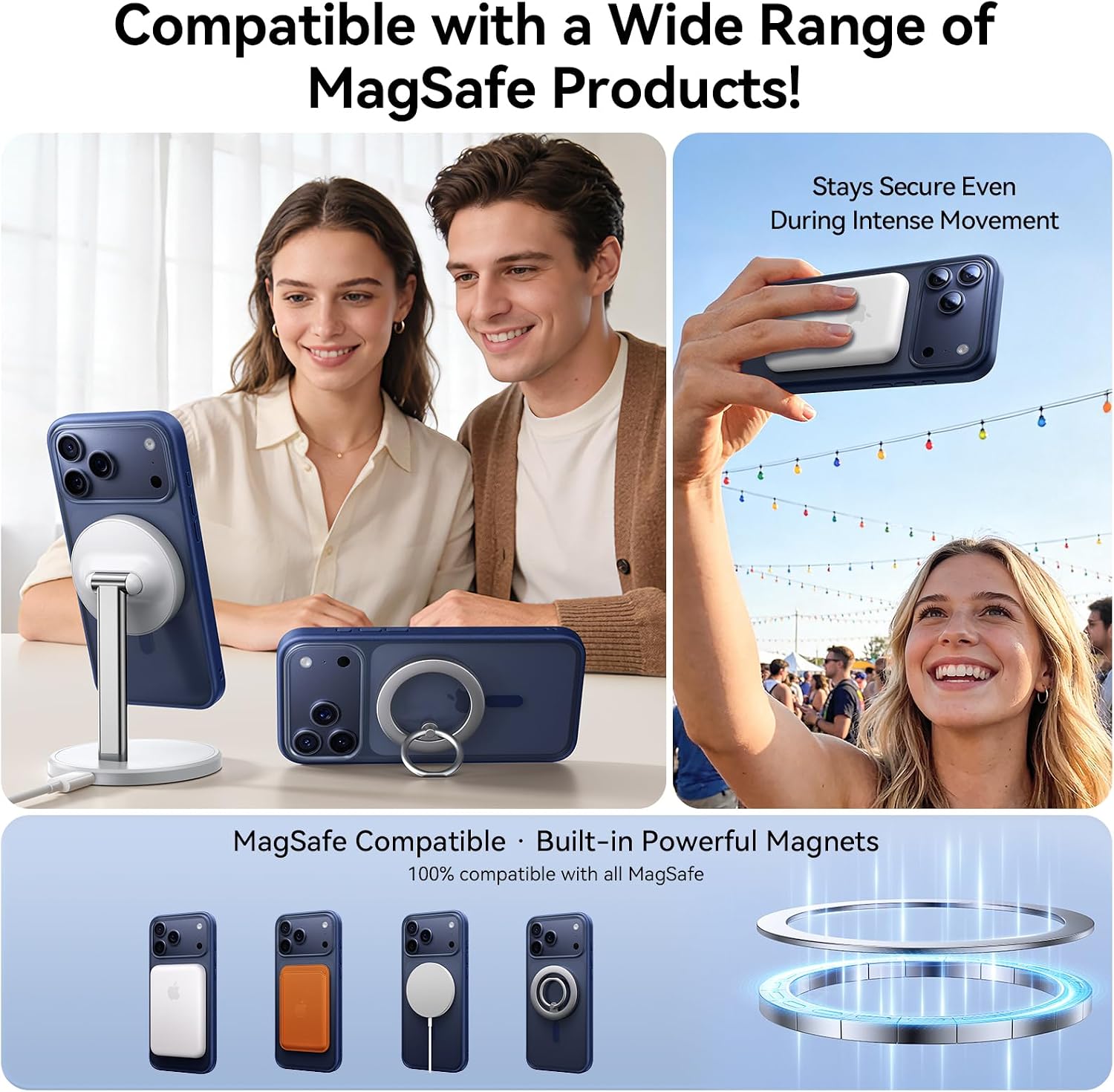 Detalle 2 de Peerock Magnetic Shockproof iPhone 17 Pro Max Case 6.9"
