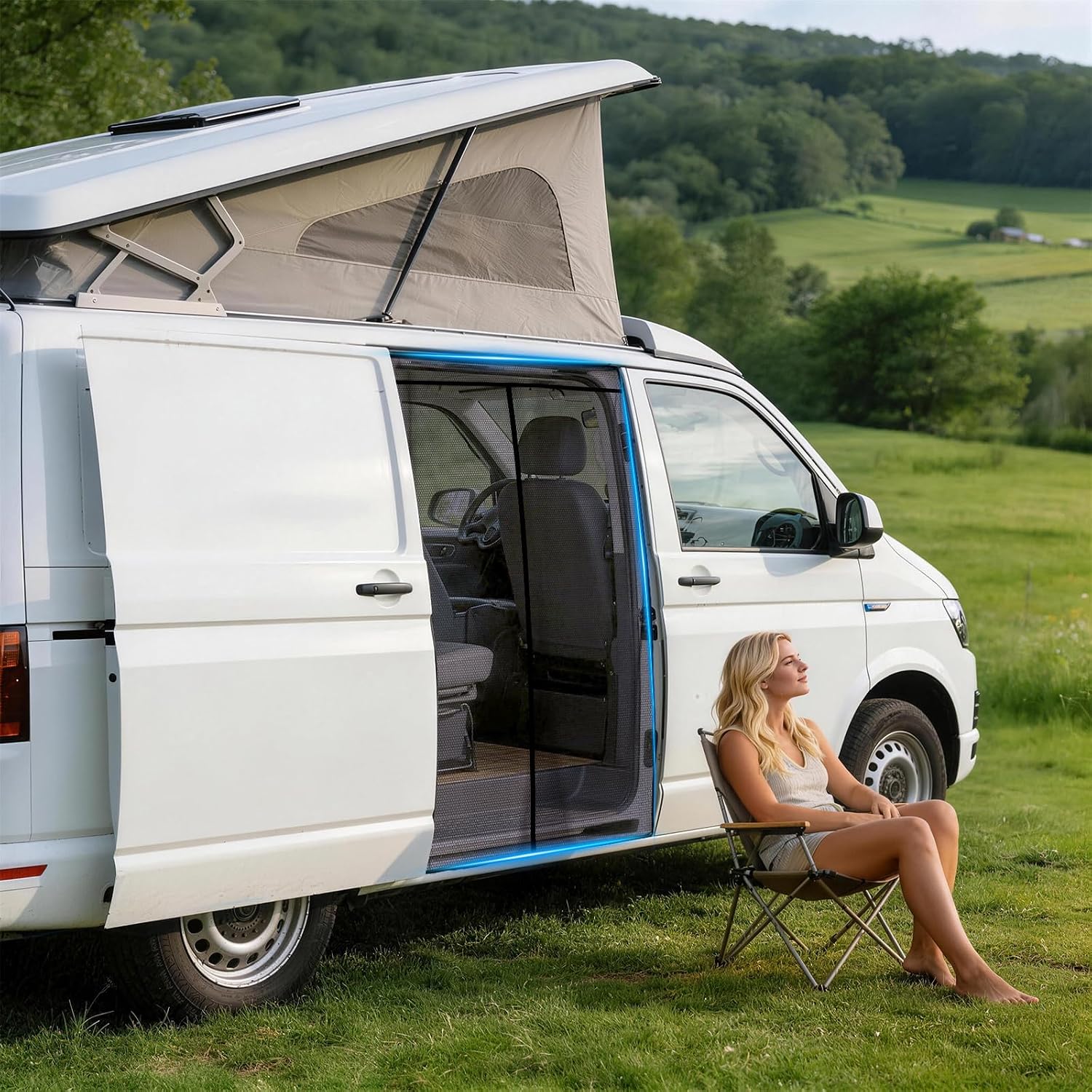 Thumbnail 3 de Moskitonetz Magnetisch für VW T5/T6 Schiebetür – Fliegennetz mit Magnetbefestigung