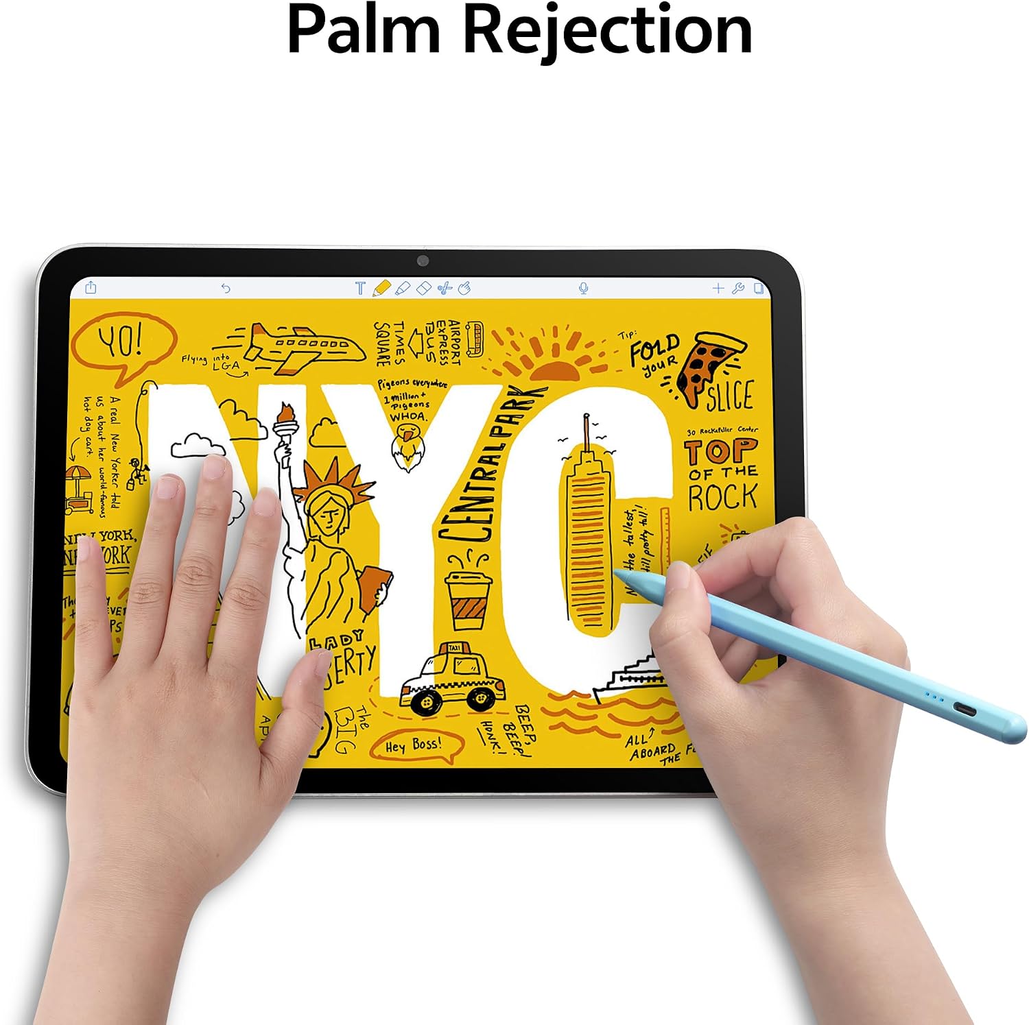 Detalle 2 de TOHAKATA T10 Stylus Pen for iPad with Palm Rejection and Tilt Sensitivity