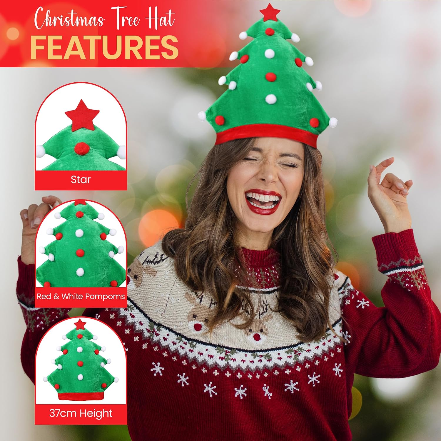 Thumbnail 3 de REDSTAR FANCY DRESS 4pc Novelty Christmas Hats Pack