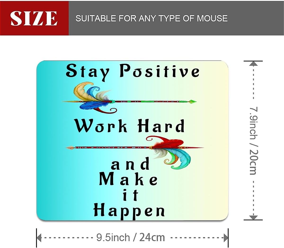 Thumbnail 1 de Artslion Decorative Mouse Pad 24x20cm – Smooth Surface with Non-Slip Rubber Base