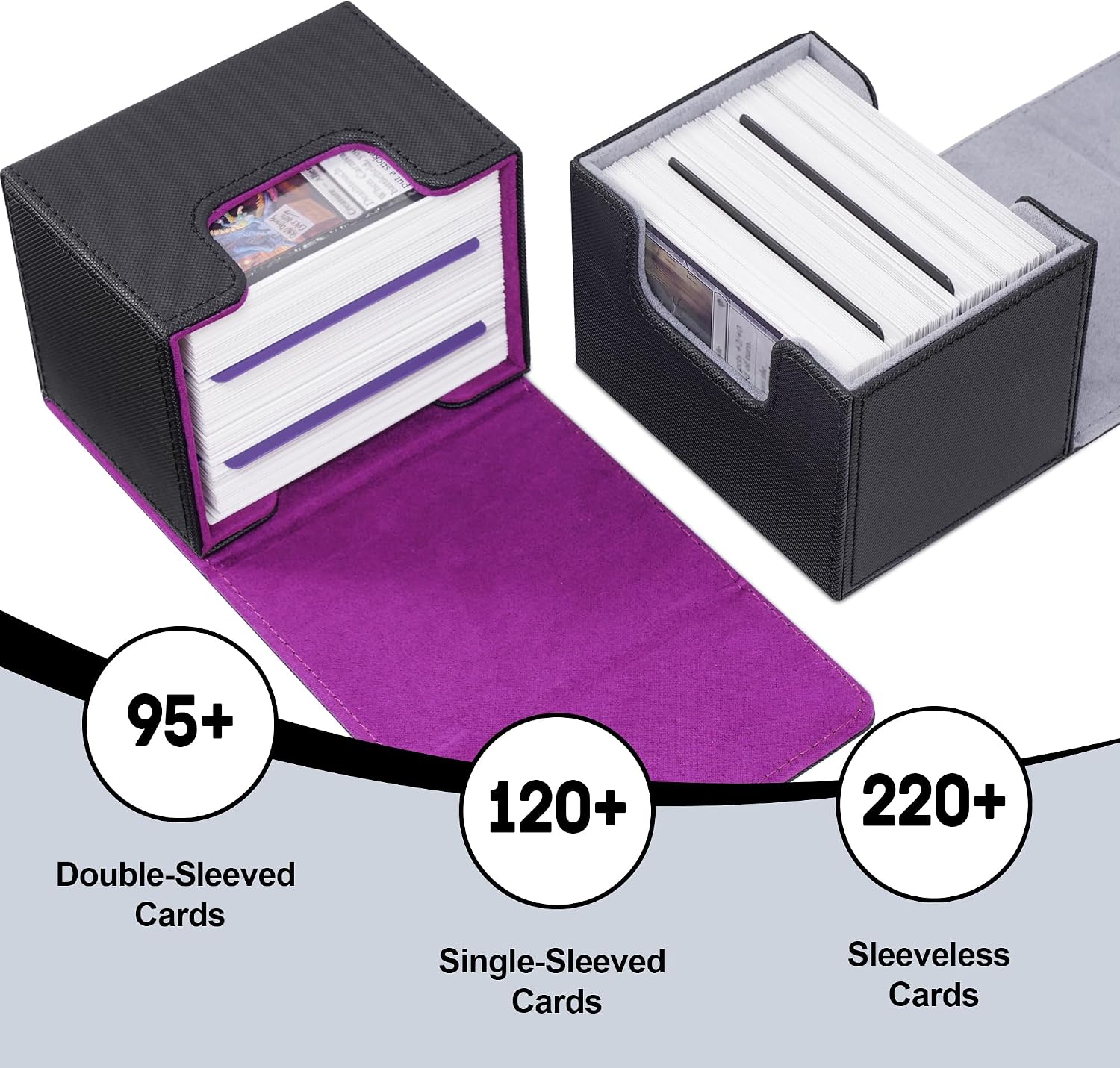 Thumbnail 1 de ZLCA Card Deck Box Holds 120+ Sleeved Cards