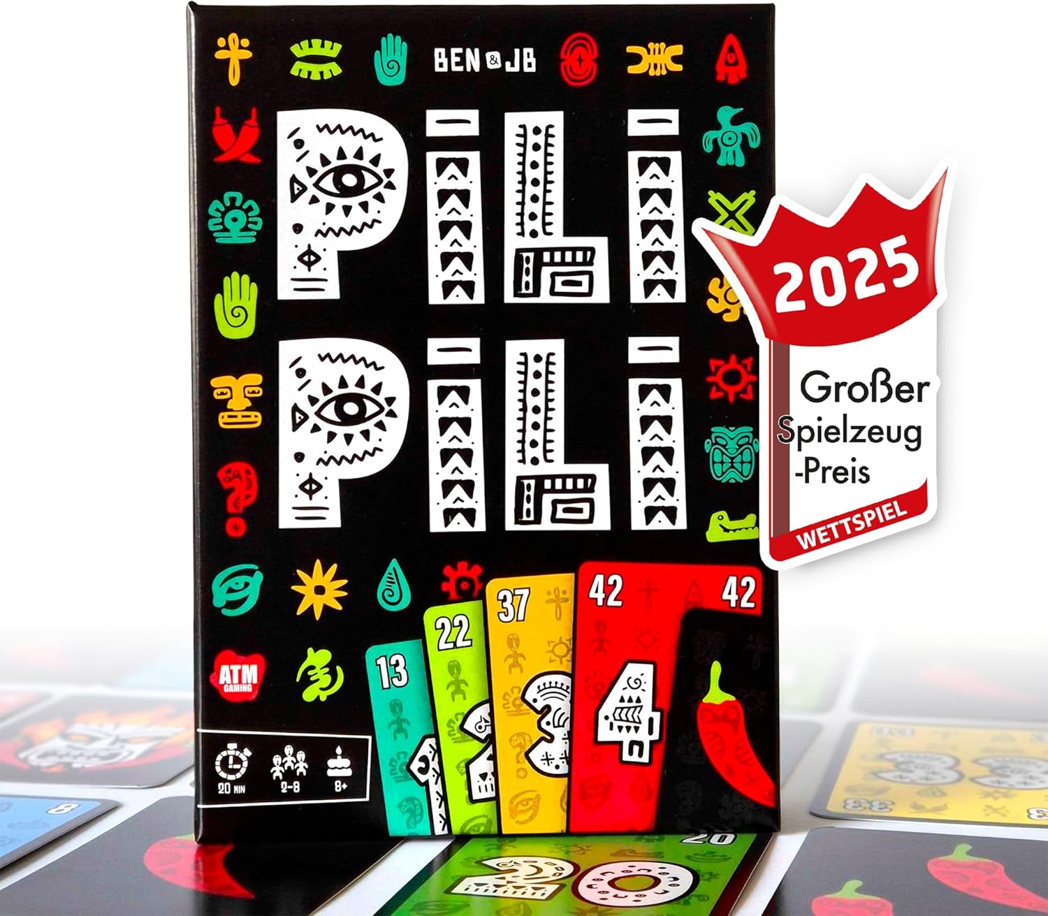 Detalle de ATM Gaming PILI PILI – Gesellschaftsspiel: Taktik, Bluff und Stiche für 2–8 Spieler