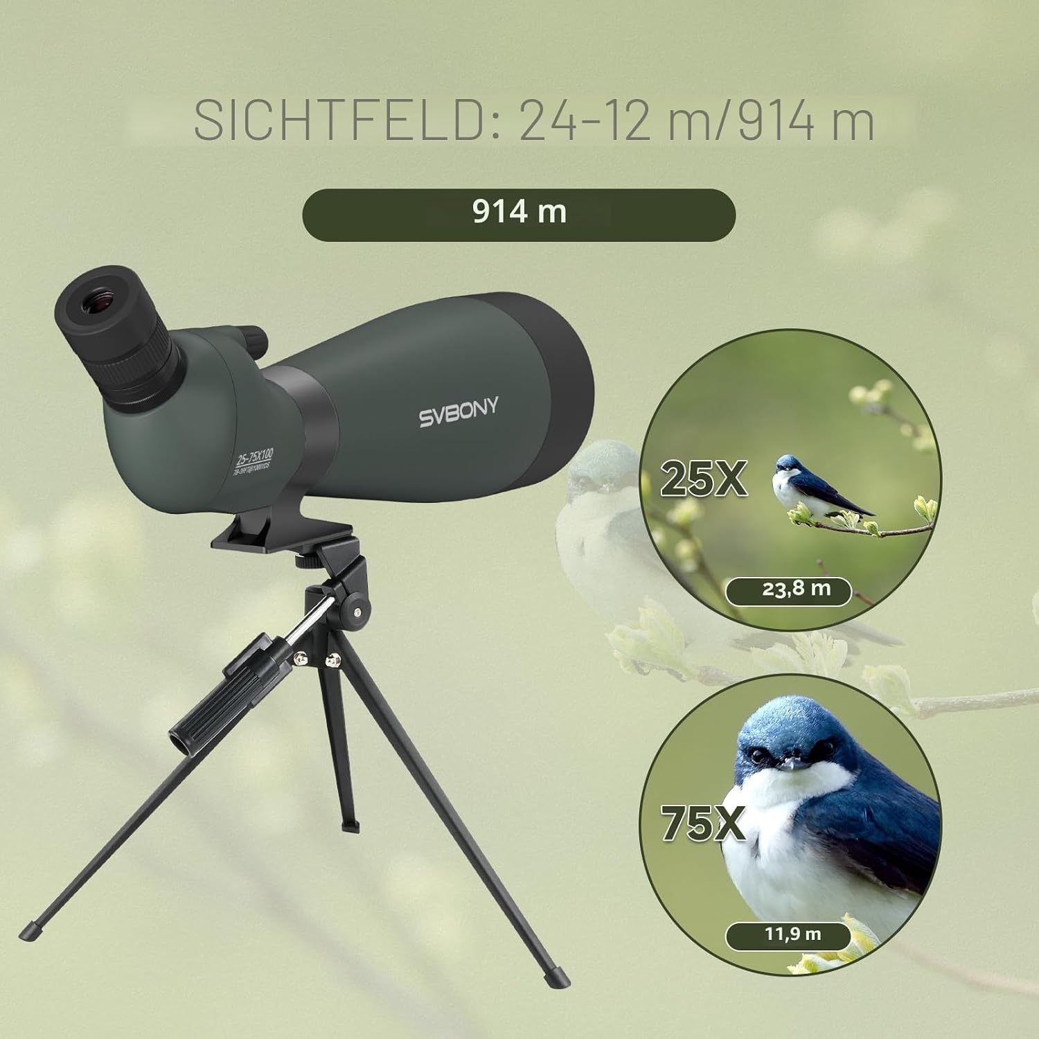 Detalle de SV28 Spektiv 25-75x100 mm mit Zoom