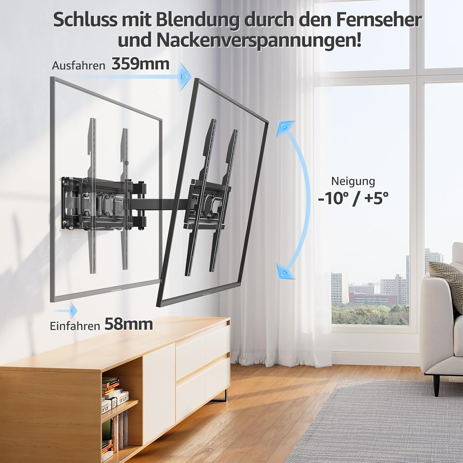 Detalle 2 de MOUNTUP EU0092A TV Wandhalterung 26–70 Zoll