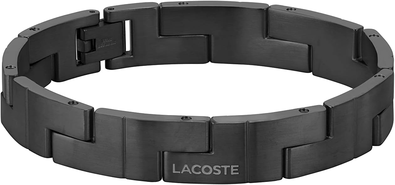 Detalle de Lacoste Armband Catena aus Edelstahl – verstellbares Herrenarmband mit Knebelverschluss