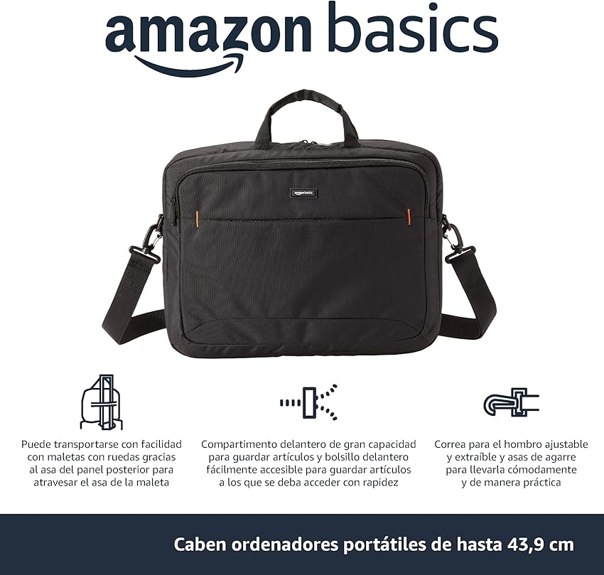 Detalle 2 de Amazon Basics Funda compacta para portátil 44 cm