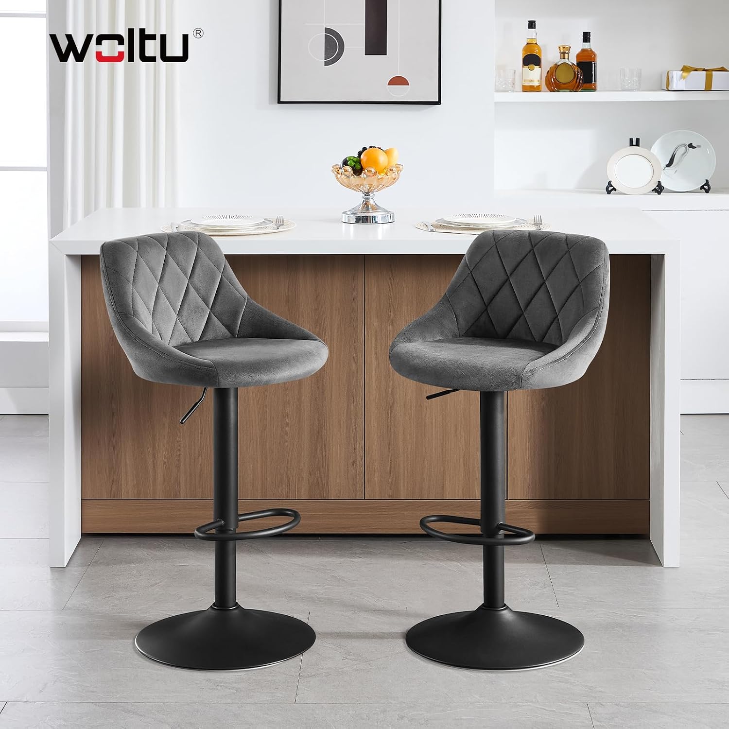 Detalle 2 de WOLTU BH219dgr-2 Taburete bar 150 kg