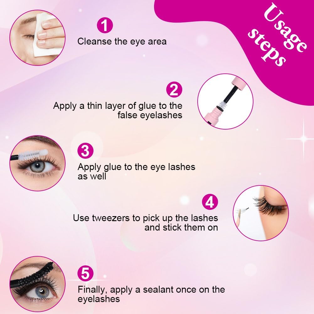 Thumbnail 4 de AOMIG Cat Eye individuele wimperextensions, 540 clusters van 8–16 mm