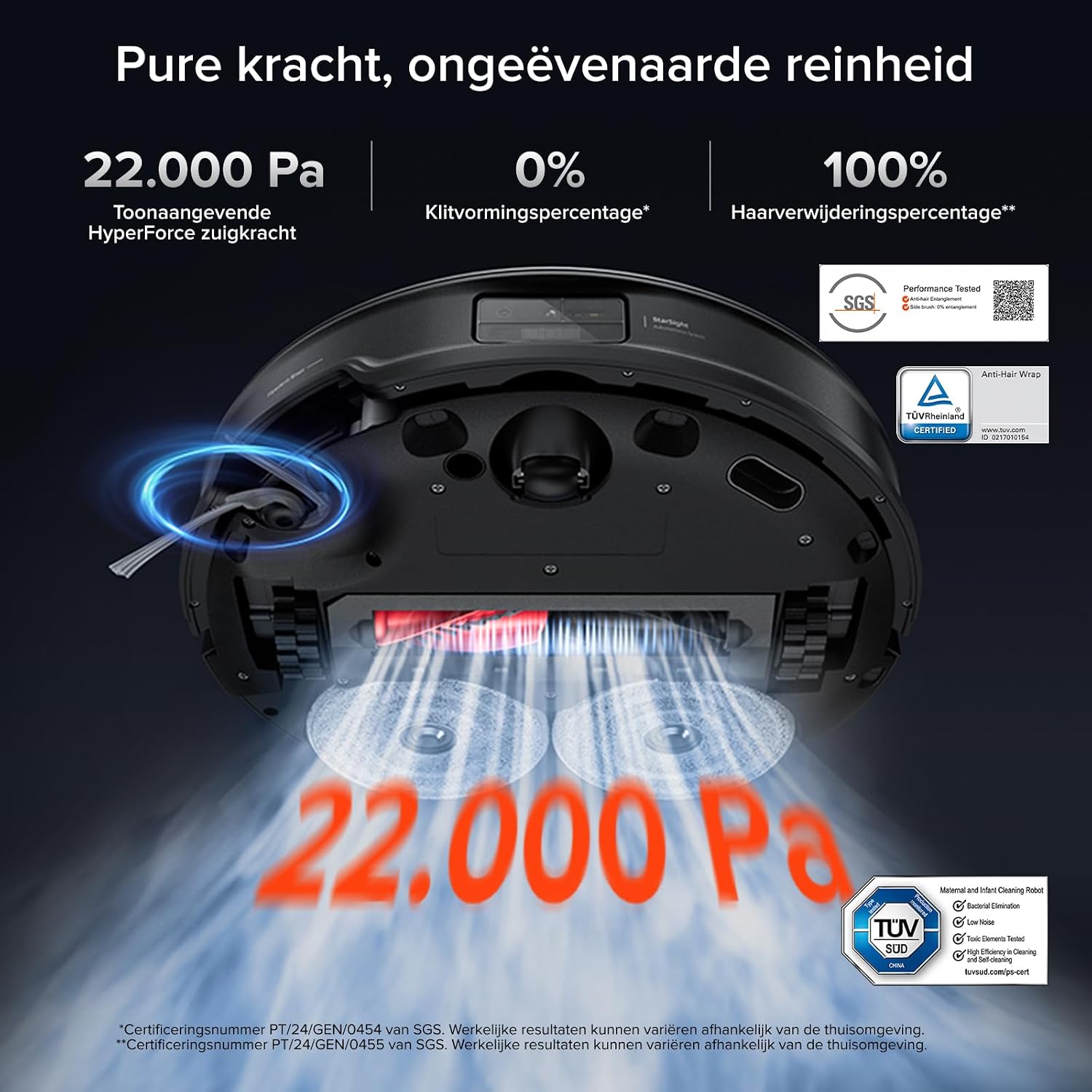 Detalle 2 de roborock Saros 10R robotstofzuiger met dweilfunctie, StarSight 2.0 en anti-klitsysteem