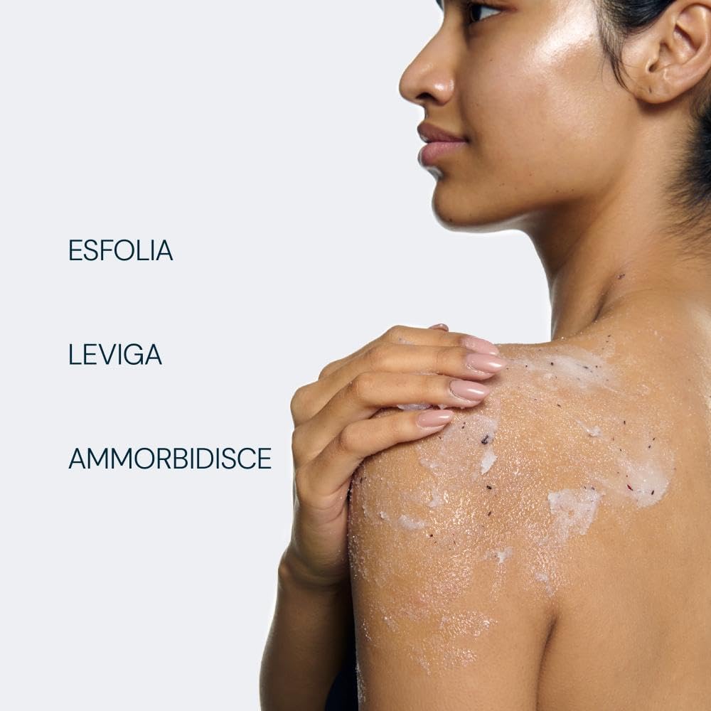 Detalle de Elemis Frangipani Monoi Salt Glow Body Scrub – Scrub esfoliante corpo al sale con Monoi e Frangipani, 490 ml