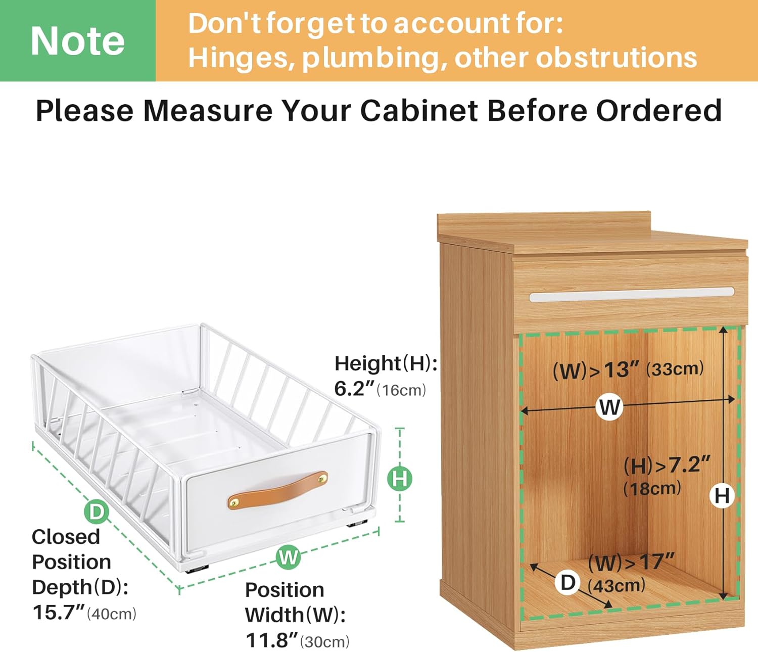 Detalle 2 de Pull Out Cabinet Organizer with Adhesive Nano Film 🗂