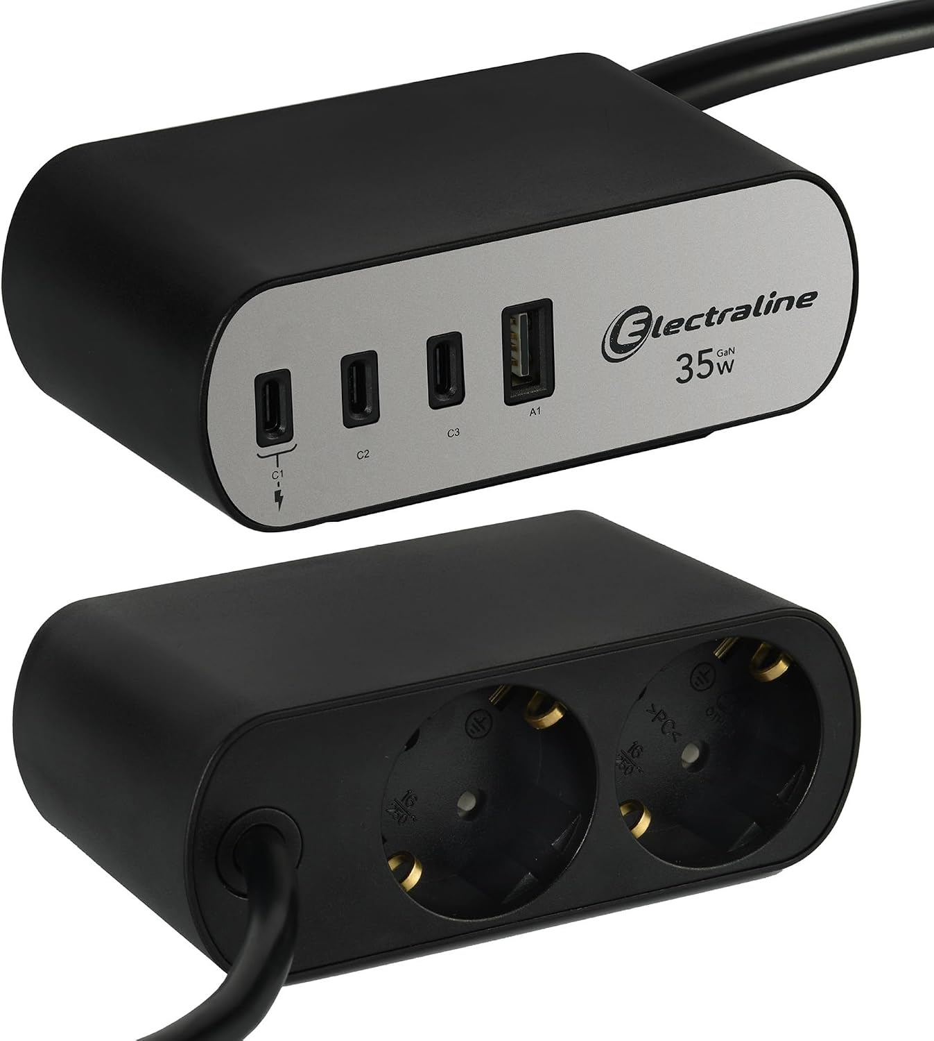 Detalle de Electraline Steckdosenleiste Büro mit USB PD