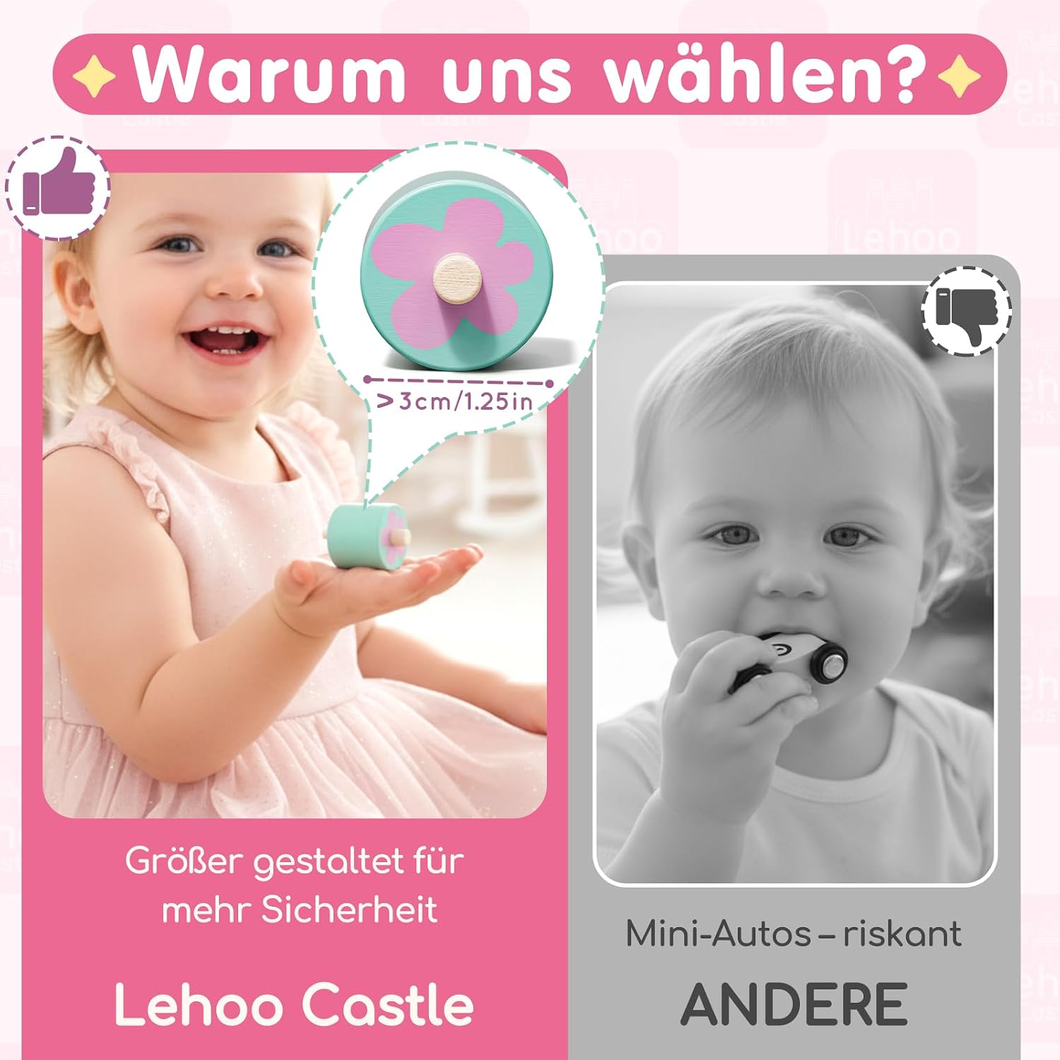 Detalle 2 de Lehoo Castle Kugelbahn Holz ab 1 Jahr
