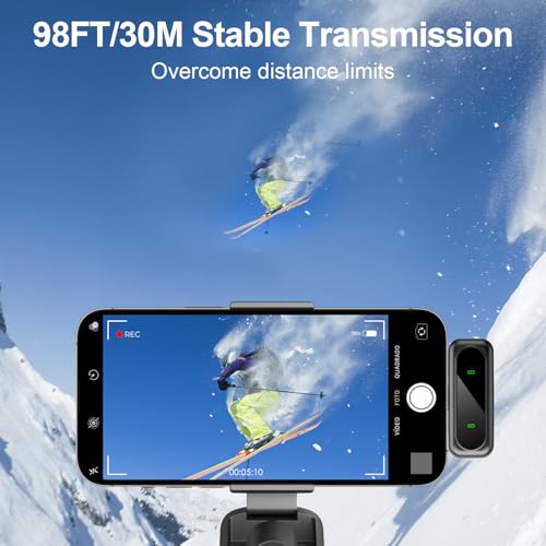 Thumbnail 3 de FSXEU Kabellos Lavalier Mikrofon für iPhone/Android/PC – Mini Mikrofon Set