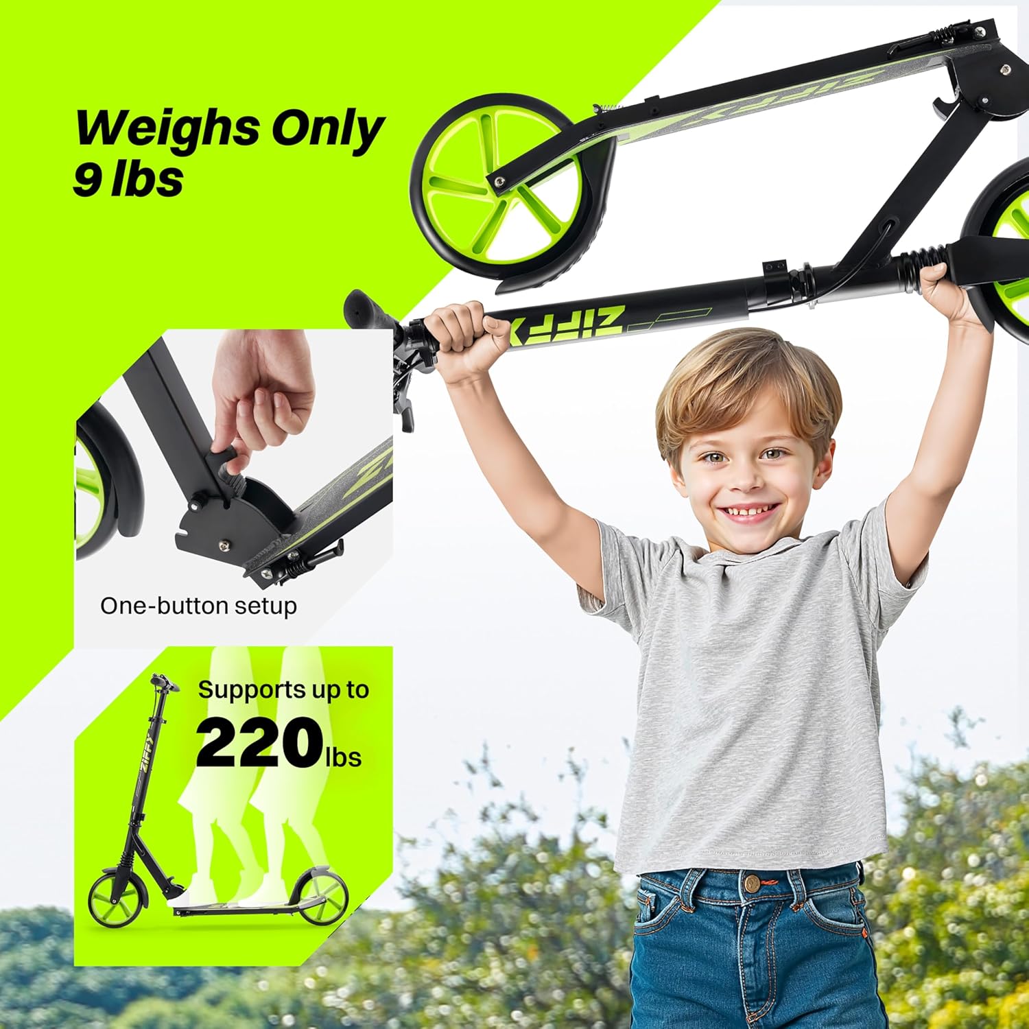 Thumbnail 4 de ZIFFY Foldable Kick Scooter 260 lbs 🛴