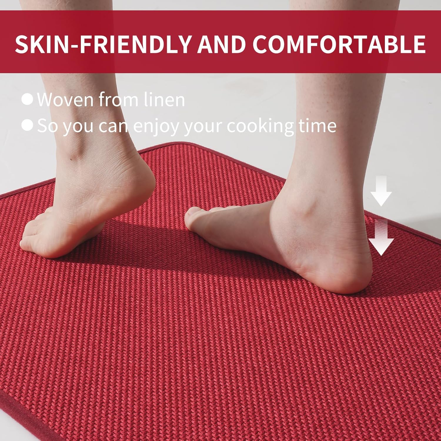 Detalle de YDKGL Kitchen Mats for Floor — 17x59, Super Absorbent, Non-Slip & Washable