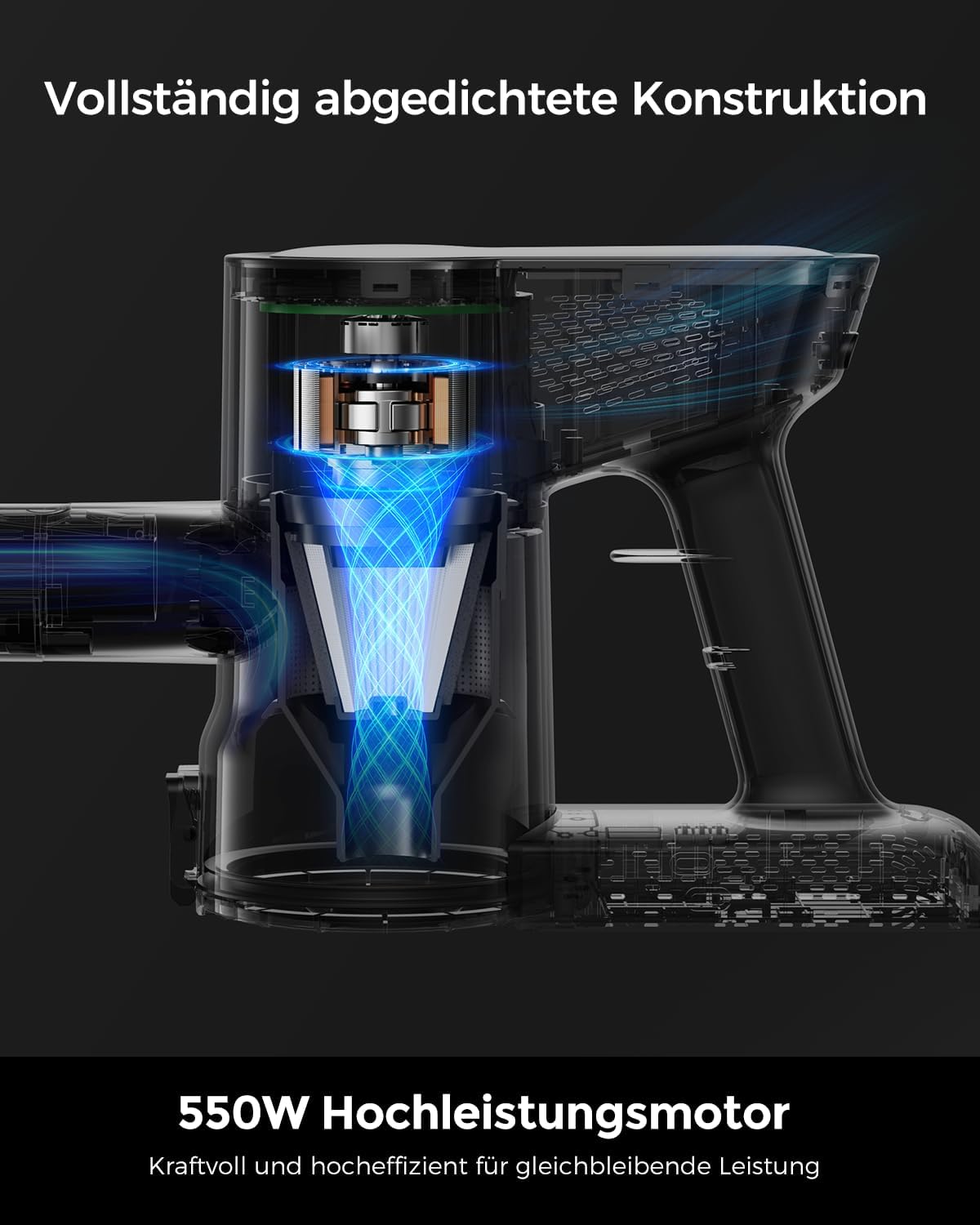 Thumbnail 5 de VACTechPro Akku-Staubsauger F02 Lite (kabellos) – 550 W, 50 kPa, 8-stufiges Filtersystem