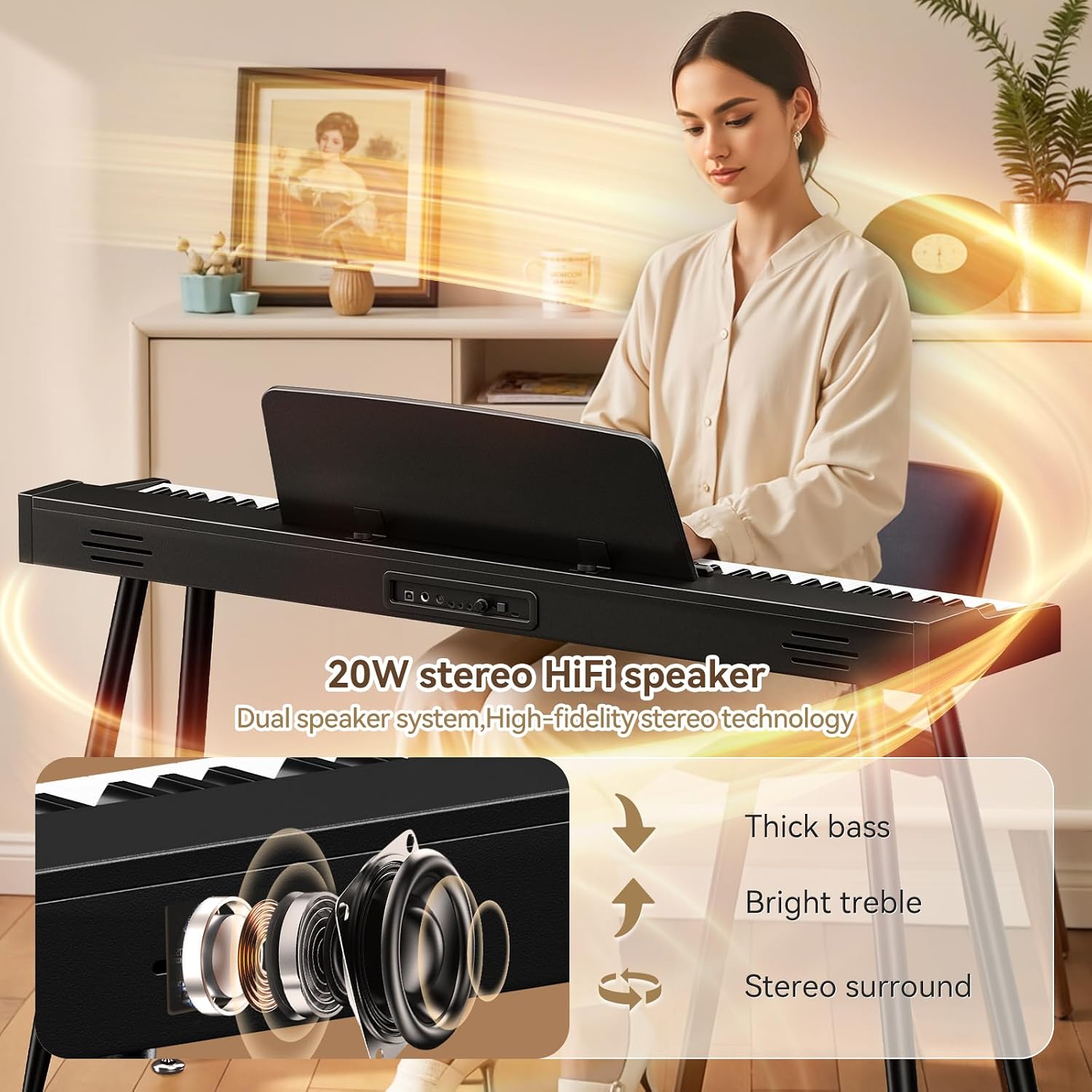 Detalle de TERENCE 88-Key Digital Piano
