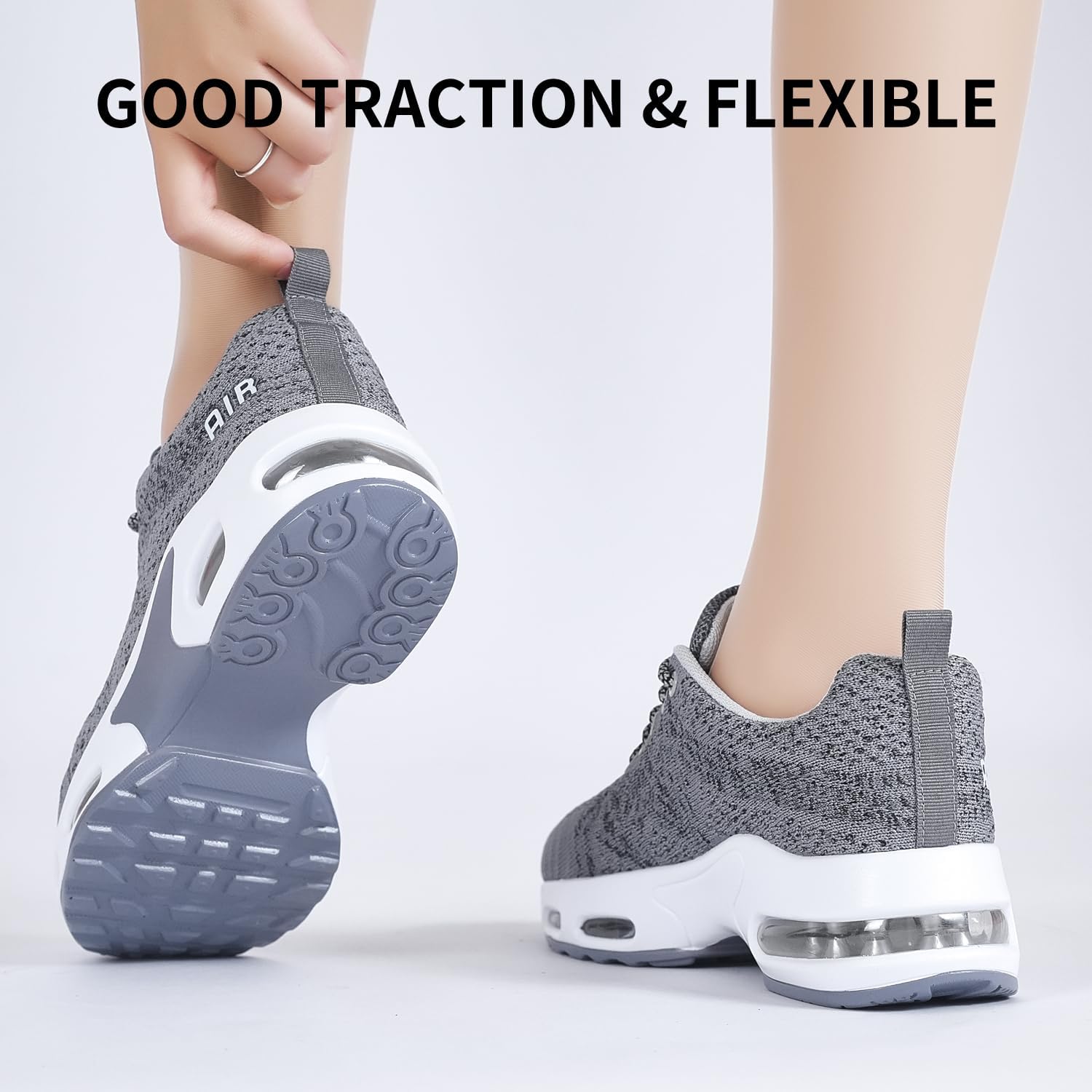 Detalle 2 de Mjxwem Women Trainers: Air Cushion Running Shoes with Arch Support and Memory Foam