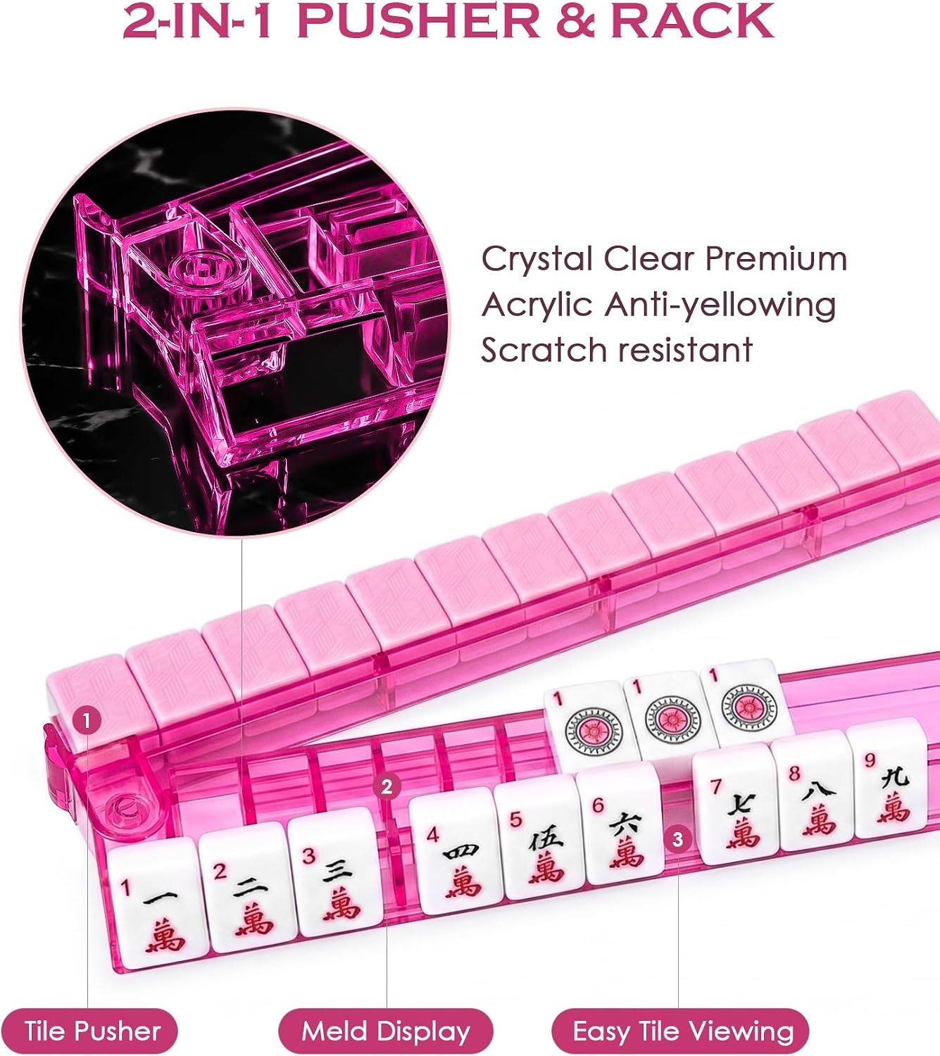 Detalle de Mahjong Rack and Pusher Set of 4