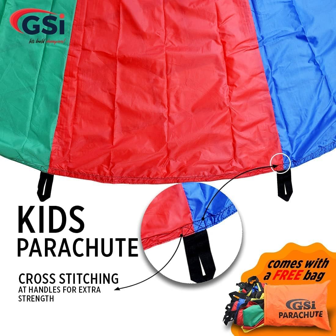 Thumbnail 2 de GSi Kids Play Parachute Rainbow Parachute Toy Tent – 12 Feet