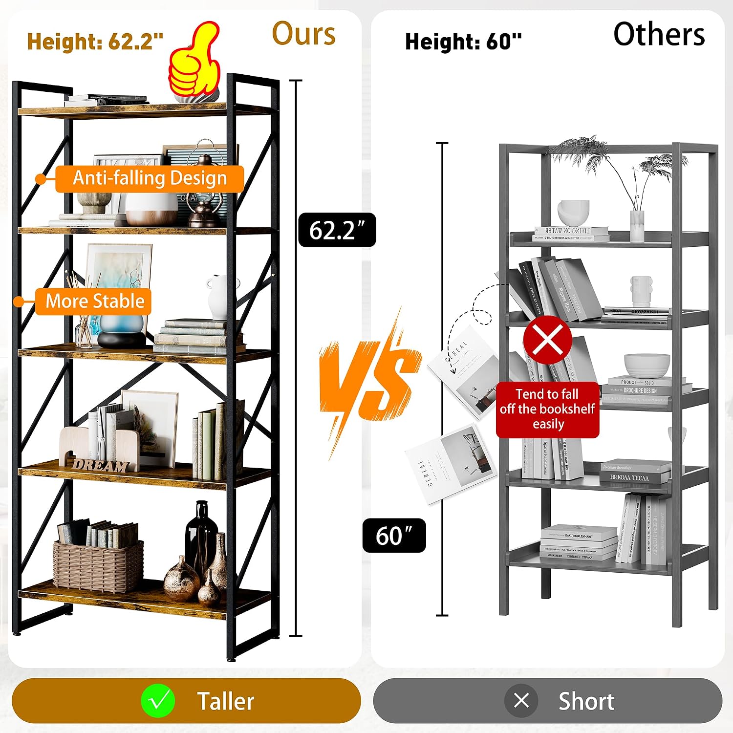Detalle de Shintenchi Bookshelf, 5-Tier