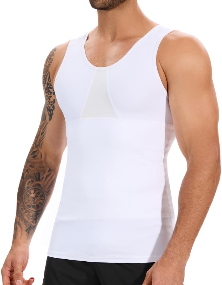 Detalle de SLIMBELLE Body Shaper ärmlös kompressionströja för män