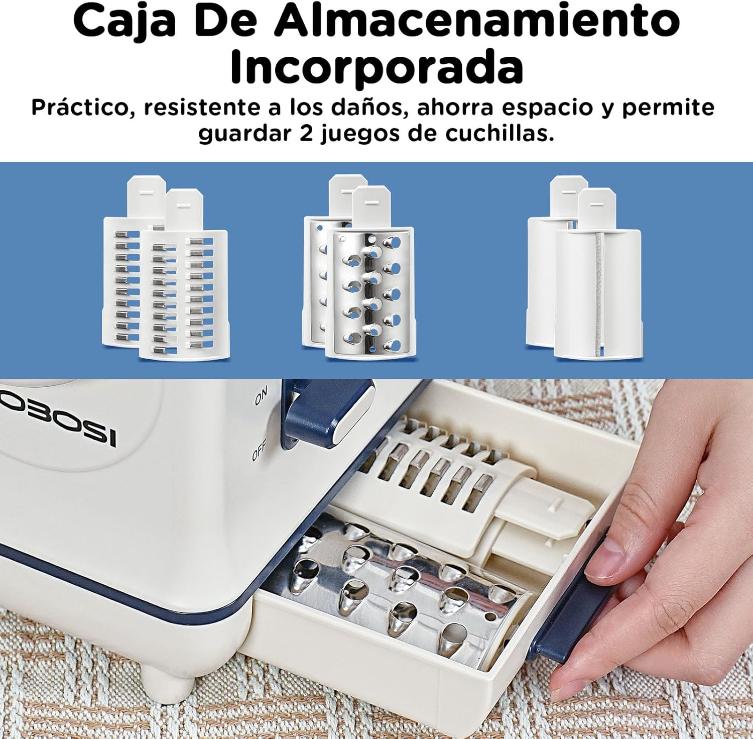 Thumbnail 3 de AOBOSI Rallador Eléctrico para Verduras 🥕