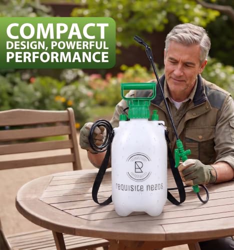 Thumbnail 4 de REQUISITE NEEDS Pump Action 5L Garden Sprayer with Adjustable Nozzle, 1.3m Hose and Shoulder Strap