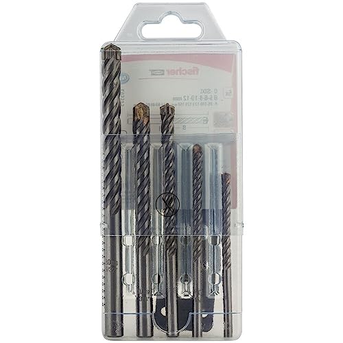 Detalle de Fischer Kit 5 Punte Trapano D-SDX Quattro Taglienti – 5, 6, 8, 10 e 12 mm