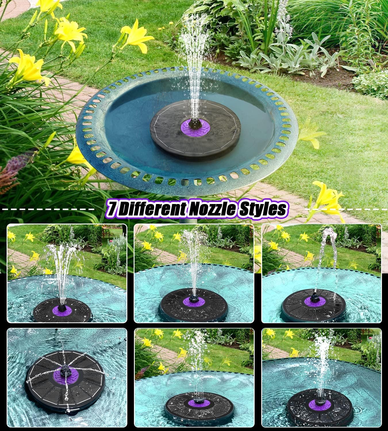 Thumbnail 2 de SZMP solar bird bath fountain 3.5W
