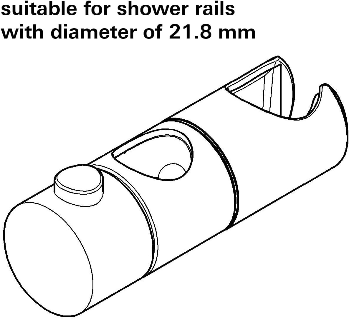 Detalle 2 de GROHE 48099000 supporto per doccetta cromato (diametro 21,8 mm)