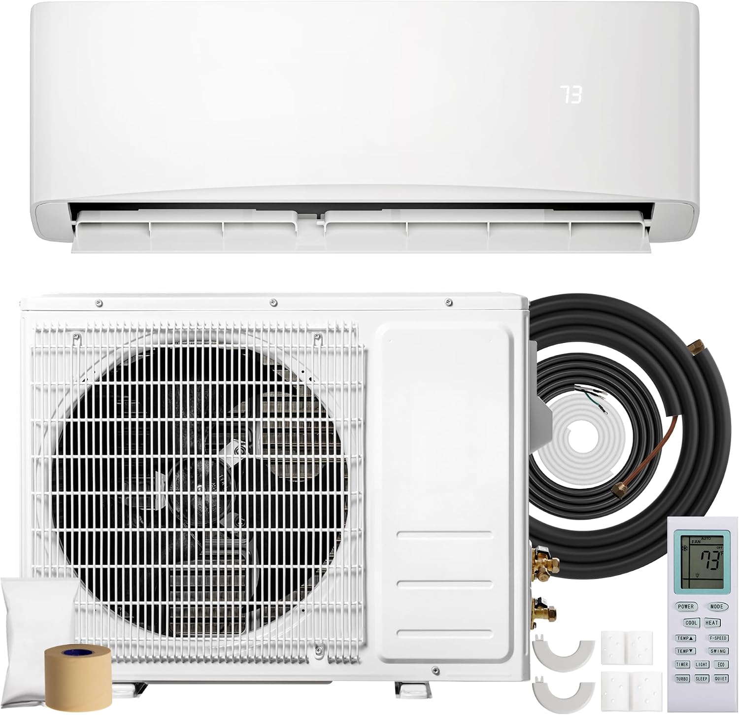 Detalle de Tehanld 0745-S120-4 Mini-Split Air Conditioner and Heat Pump, 12,000 BTU, 115V