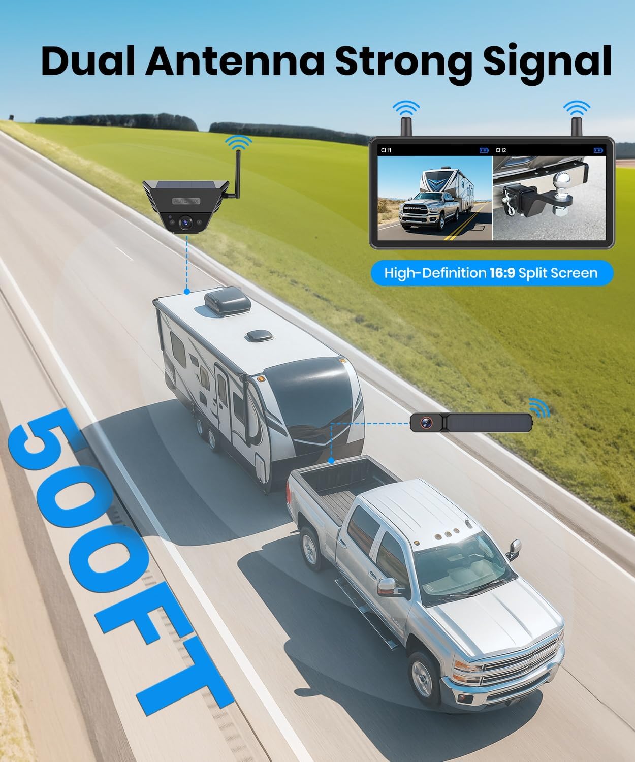 Thumbnail 5 de AUTO-VOX 2 7.2" wireless backup camera