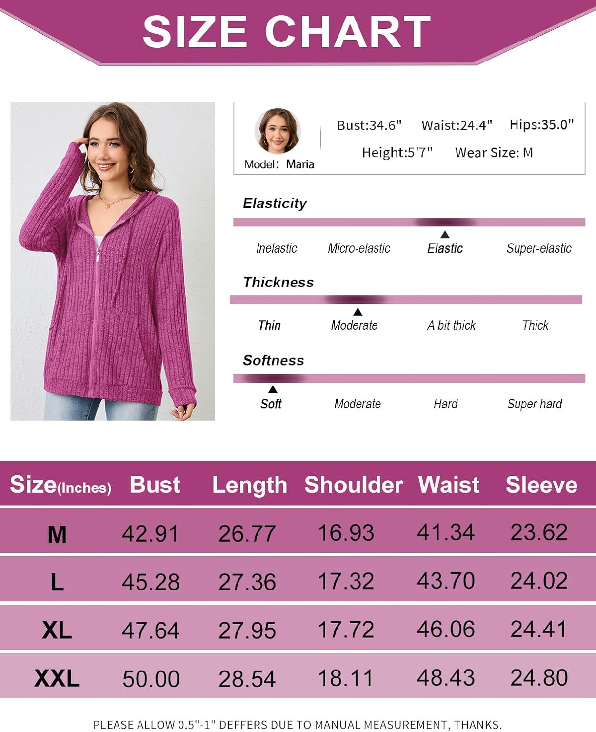 Thumbnail 5 de Flikity Zip Up Womens Hoodie Cardigan