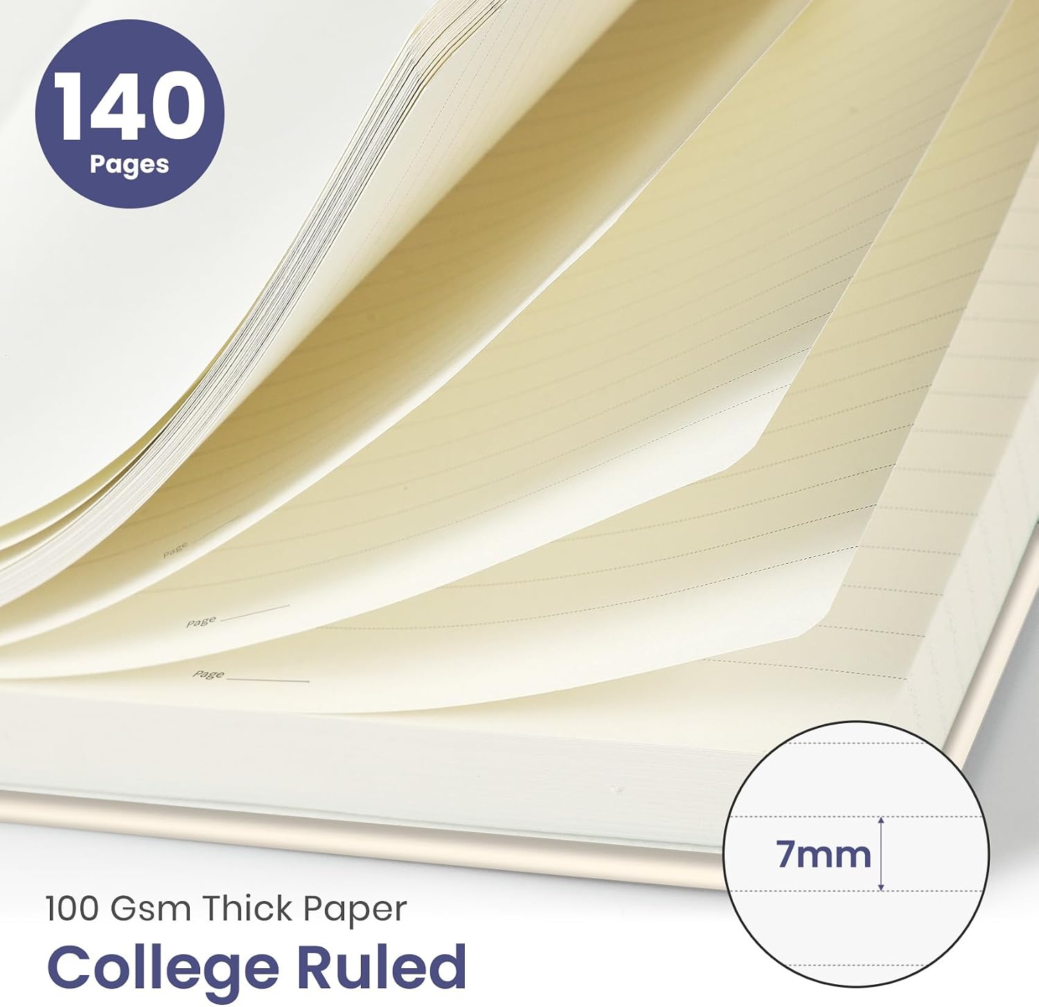 Detalle 2 de Taja Folk Bloom A5 Lined Spiral Journal, 140 Pages, Hardcover