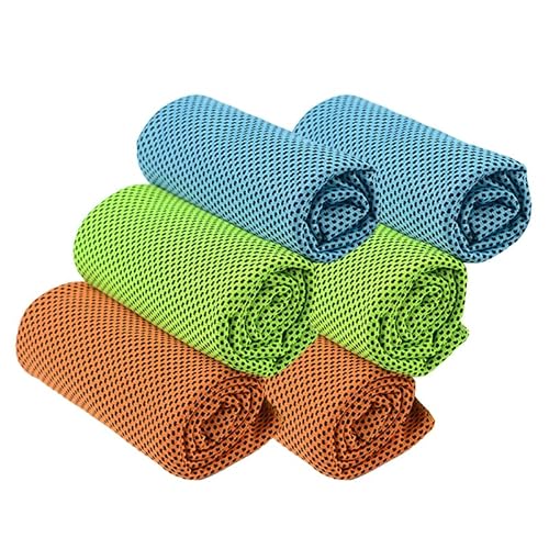 Detalle de WOONEKY Kühlhandtuch 6 Stück – Polyester, schweißabsorbierend, kühlend für Sport