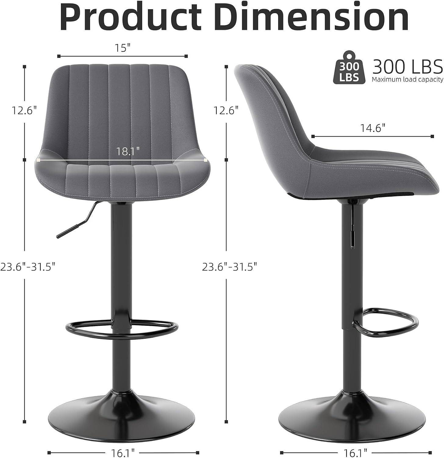 Detalle 2 de Youhauchair Bar Stools Faux Leather