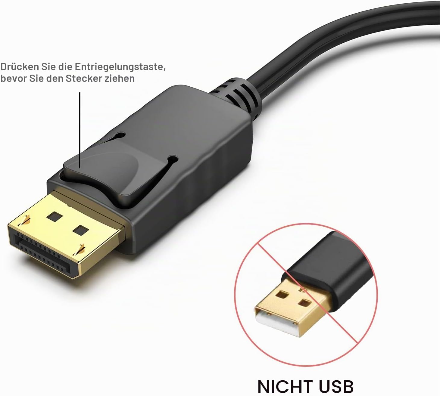 Thumbnail 2 de BENFEI 4K DisplayPort auf HDMI Adapter – 2er-Set, unidirektional von DP zu HDMI