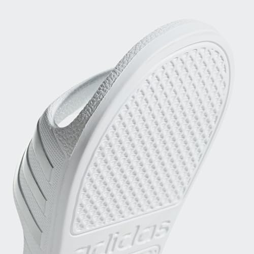 Detalle de Adidas Adilette Aqua Slides Kinder – Cloud White / Silver Met, Größe 29 EU