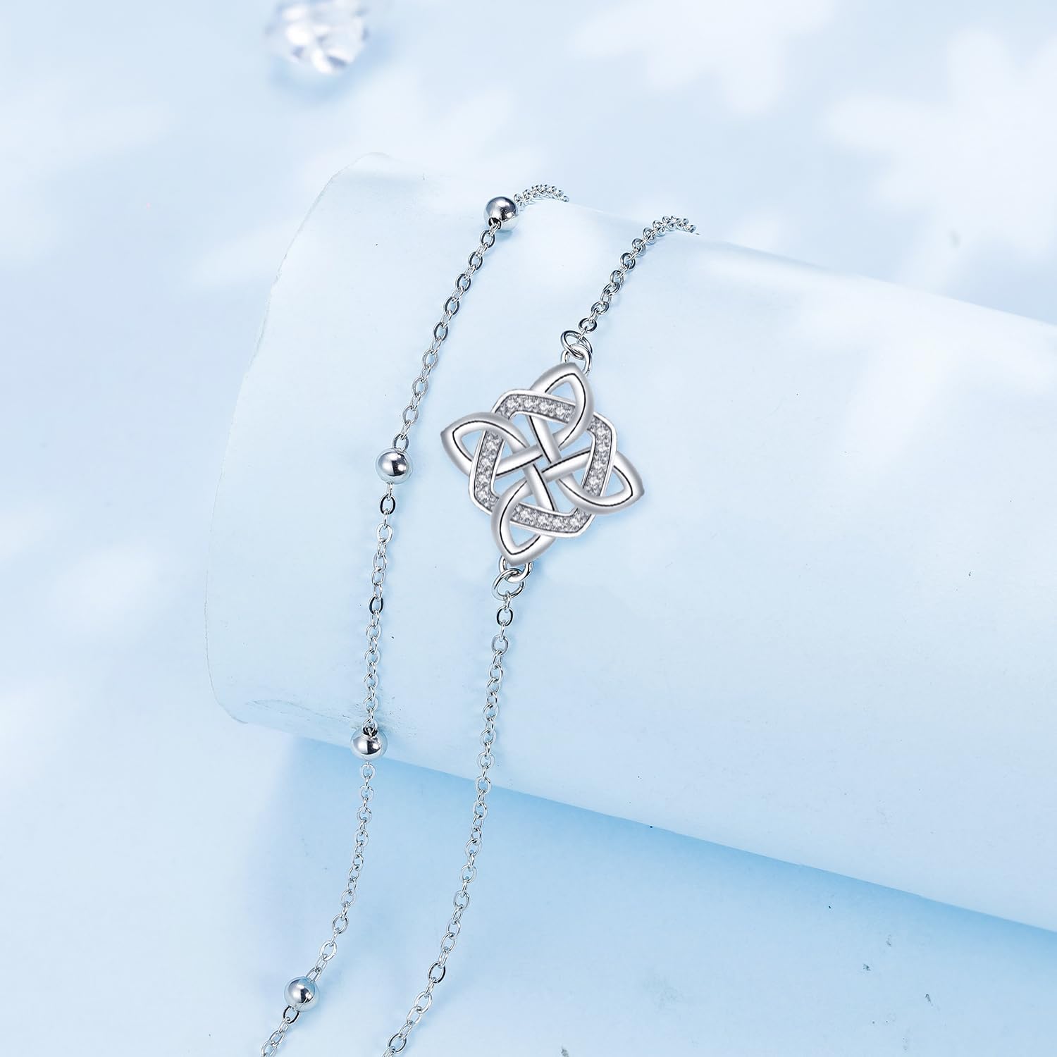 Detalle de Arrebol Armband 925 Sterling Silber Doppelketten