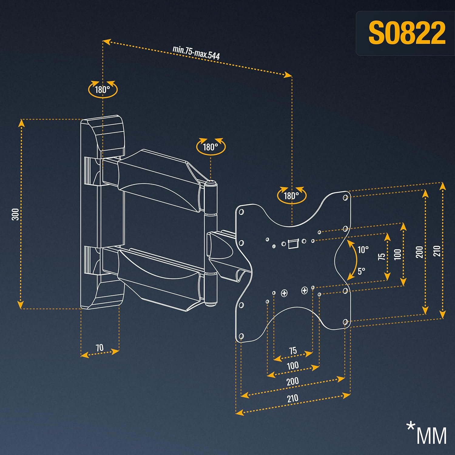 Thumbnail 6 de RICOO S0822 Support TV 29-47"