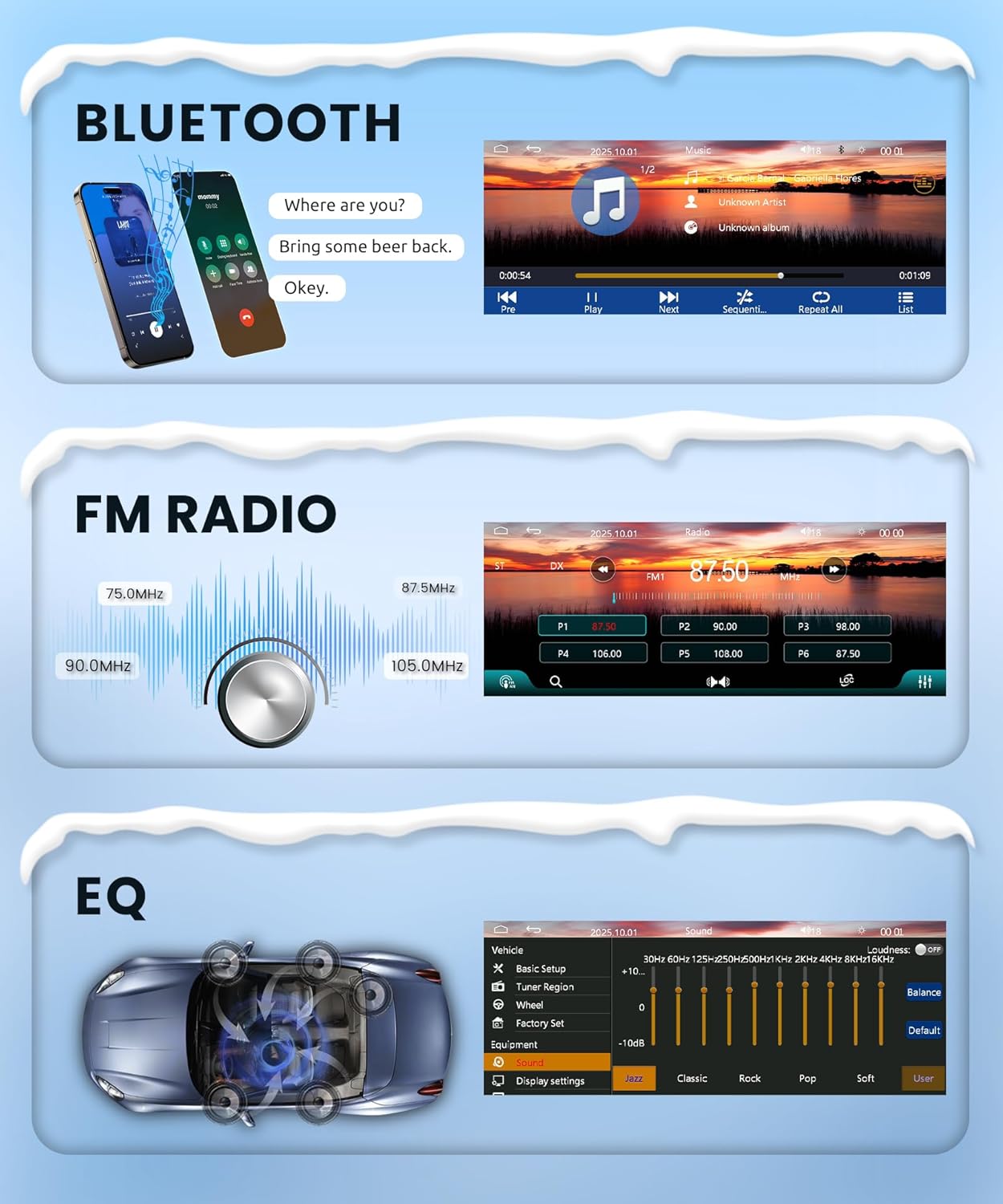 Thumbnail 3 de Rimoody Autoradio 1 Din con Wireless CarPlay/Android Auto y Mirror Link – 5.1P touchscreen