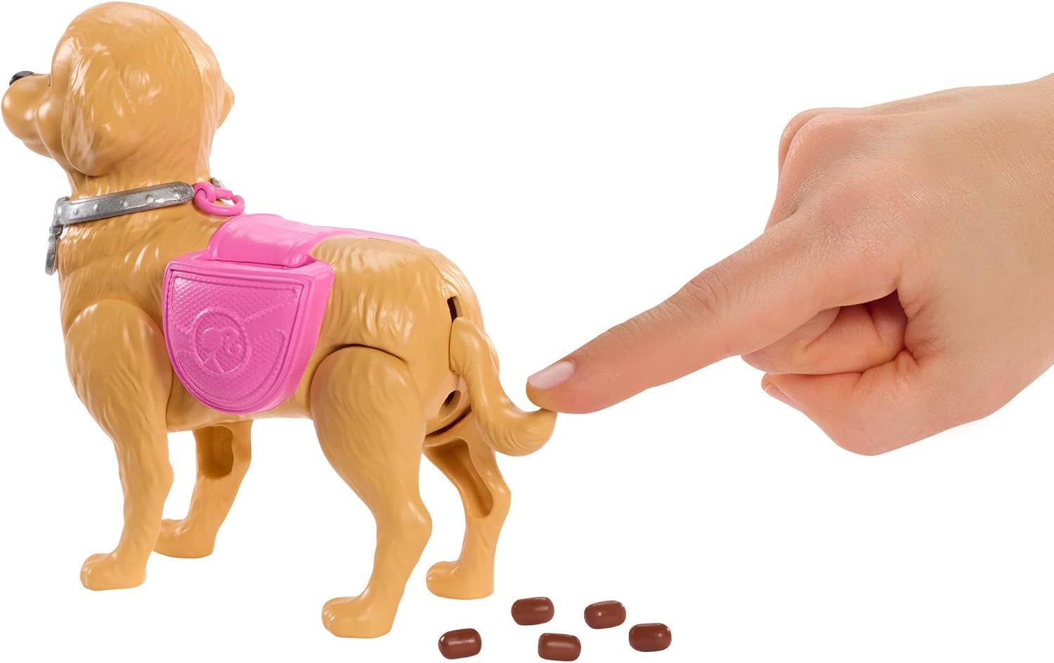 Detalle de Barbie Set Cagnolina Cammina e fa i bisogni con Malibu: passeggiata interattiva per bambine 3+