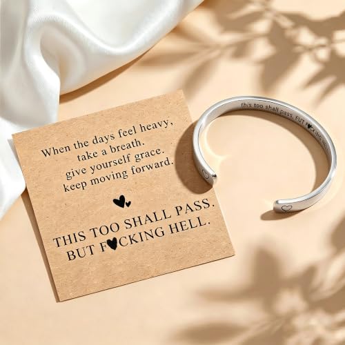Thumbnail 3 de Smilya This Too Shall Pass Mantra Cuff Bracelet for Women